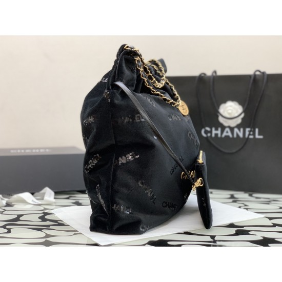 Chanel Big CHANEL 22 Handbag Black For Women, Women’s Bags 18.9in/48cm