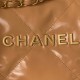 Chanel 22 Handbag Gold Hardware Shiny Camel For Women, Women’s Handbags, Shoulder Bags 16.5in/38cm AS3261 B08037 NB356