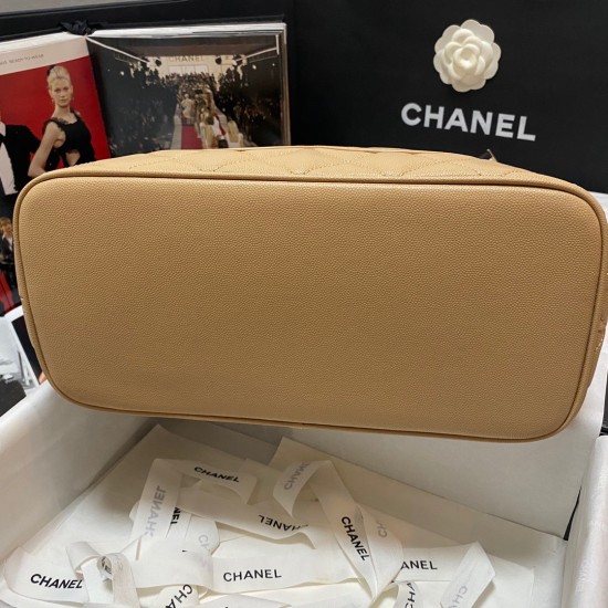 Chanel Medallion Tote Gold Hardware Caviar Yellow For Women, Women’s Handbags, Shoulder Bags 15.6in/32cm