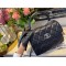 Chanel Classic Flap Bag Medal Hardware Black For Women 9.8in/25cm