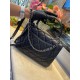 Chanel Classic Flap Bag Medal Hardware Black For Women 9.8in/25cm