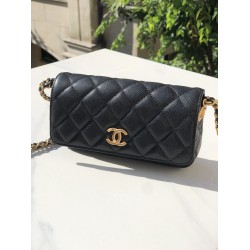 Chanel Small Flap Bags Gold Hardware Black For Women, Women’s Handbags, Shoulder Bags 7.5in/19.2cm