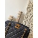 Chanel Vintage Black Medium Quilted Caviar Tote Bag For Women 28cm/11in