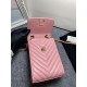 Chanel Chevron Trendy Cc Phone Pink Bag For Women 18cm/7in