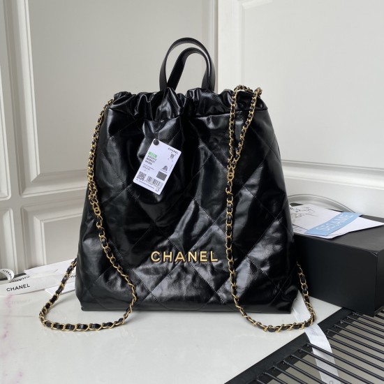 Chanel Backpack Black Large Bag For Women 51cm/20in