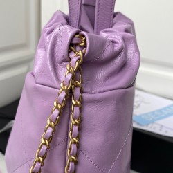 Chanel Backpack Purple Shiny Large Bag For Women 51cm/20in