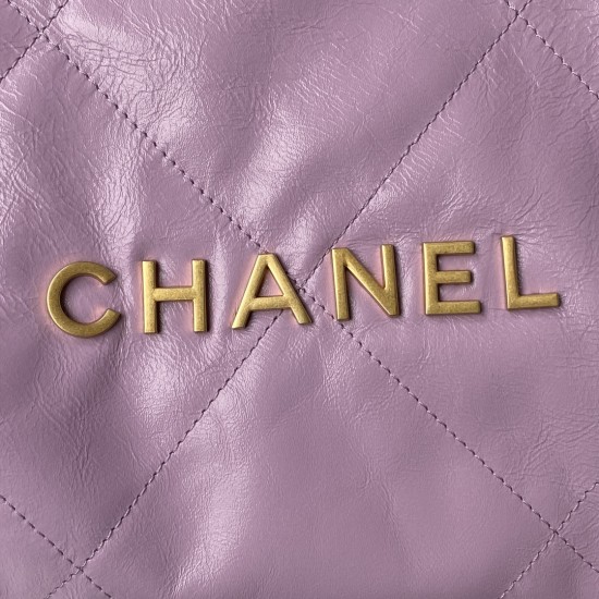 Chanel Backpack Purple Shiny Large Bag For Women 51cm/20in