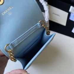 Chanel Phone Holder Blue Bag For Women 15cm/6in