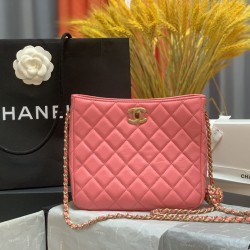 Chanel Hobo Handbag Pink Bag For Women 16cm/6in