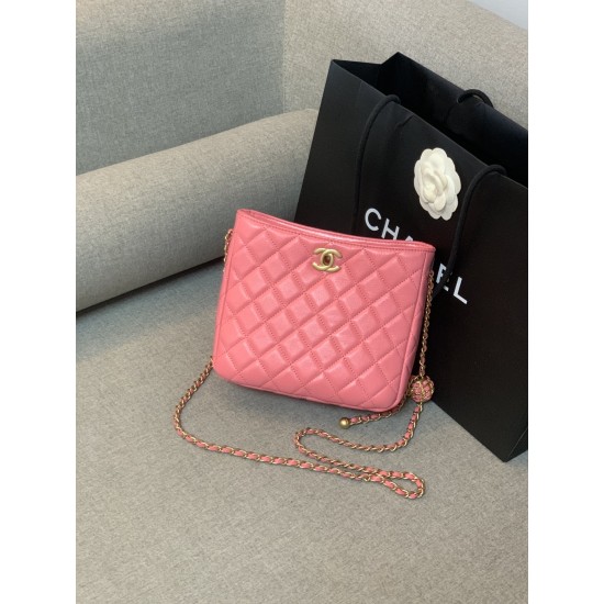 Chanel Hobo Handbag Pink Bag For Women 16cm/6in