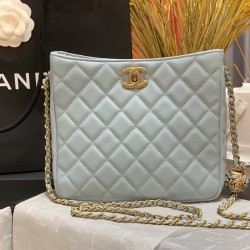 Chanel Hobo Handbag Light Blue Bag For Women 16cm/6in