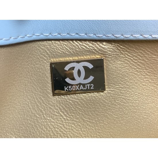 Chanel Hobo Handbag Light Blue Bag For Women 16cm/6in