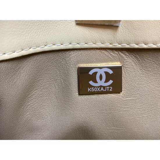 Chanel Hobo Handbag Beige Bag For Women 16cm/6in