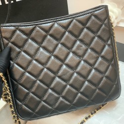 Chanel Hobo Handbag Black Bag For Women 16cm/6in