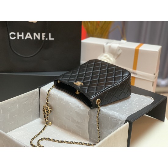 Chanel Hobo Handbag Black Bag For Women 16cm/6in