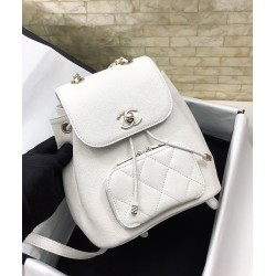 Chanel Small Affinity Backpack White For Women, Women’s Bags 9.8in/25cm