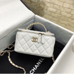 Chanel Small Vanity Case White For Women, Women’s Bags 5.9in/15cm