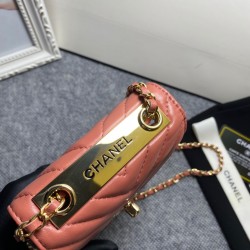 Chanel Chevron Trendy Cc Phone Nude Bag For Women 18cm/7in