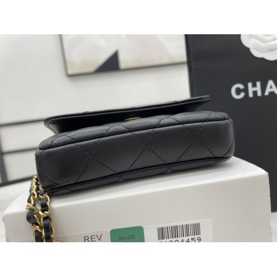 Chanel Classic Distressed Black For Women, Women’s Bags 4.7in/12cm