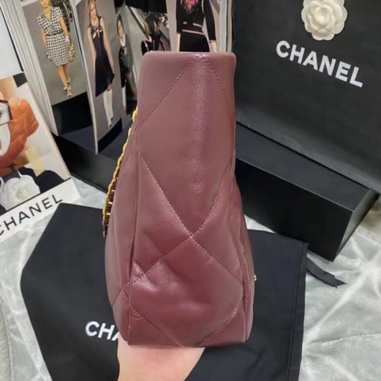 Chanel Shopping Chanel Bag 19 Dark Red For Women, Women’s Bags 16in/41cm AS3660 B04852 NK294