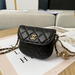 Chanel Mini 1889 Unblocked Metal Ball Black Bag For Women 9cm/3.5in