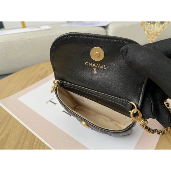 Chanel Mini 1889 Unblocked Metal Ball Black Bag For Women 9cm/3.5in