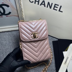 Chanel Chevron Trendy Cc Phone Light Purple Bag For Women 18cm/7in