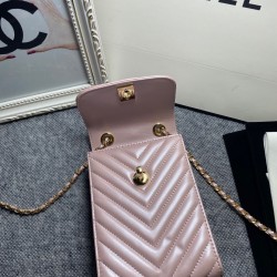 Chanel Chevron Trendy Cc Phone Light Purple Bag For Women 18cm/7in