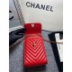 Chanel Chevron Trendy Cc Phone Red Bag For Women 18cm/7in