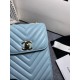 Chanel Chevron Trendy Cc Phone Light Blue Bag For Women 18cm/7in