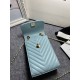 Chanel Chevron Trendy Cc Phone Light Blue Bag For Women 18cm/7in