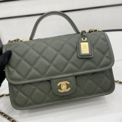 Chanel AS3653 22K Bag Dark Green For Women, Women’s Bags 9.8in/25cm