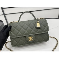 Chanel AS3653 22K Bag Dark Green For Women, Women’s Bags 9.8in/25cm