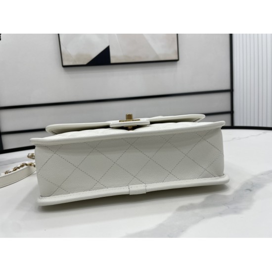 Chanel AS3653 22K Bag White For Women, Women’s Bags 9.8in/25cm