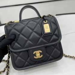 Chanel 22K Flap Bag Black For Women, Women’s Bags 8.1in/20.5cm