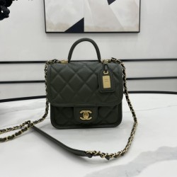 Chanel 22K Flap Bag Dark Green For Women, Women’s Bags 8.1in/20.5cm