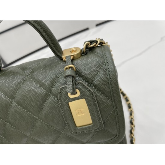 Chanel 22K Flap Bag Dark Green For Women, Women’s Bags 8.1in/20.5cm