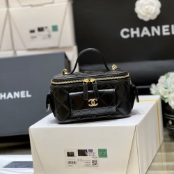 Chanel Vanity Bag With Strap Black For Women, Women’s Bags 6.6in/17cm AP3017 B09208 94305