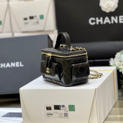 Chanel Vanity Bag With Strap Black For Women, Women’s Bags 6.6in/17cm AP3017 B09208 94305