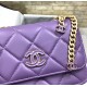 Chanel Spring And Summer 22C Violet For Women, Women’s Bags 6.1in/15.5cm