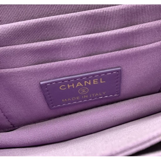 Chanel Spring And Summer 22C Violet For Women, Women’s Bags 6.1in/15.5cm