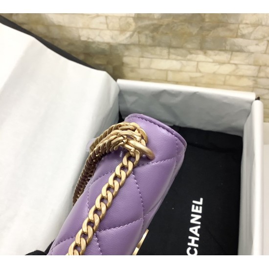 Chanel Spring And Summer 22C Violet For Women, Women’s Bags 6.1in/15.5cm