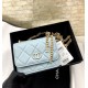 Chanel Spring And Summer 22C Turquoise For Women, Women’s Bags 6.1in/15.5cm