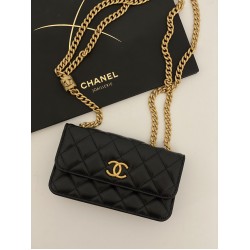 Chanel Wallet With Strap Black For Women, Women’s Bags 6.7in/17cm