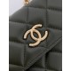 Chanel Wallet With Strap Dark Green For Women, Women’s Bags 6.7in/17cm