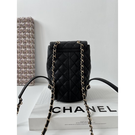 Chanel Medium BackPack Bag Black For Women, Women’s Bags 9.8in/25cm