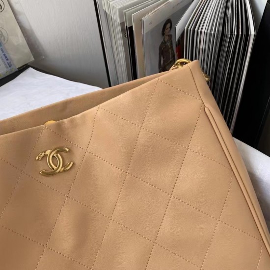 Chanel Shopping Bags Beige For Women, Women’s Bags 13in/30.5cm