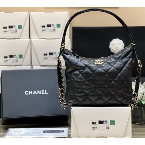 Chanel Maxium Old Hobo Bag Black For Women, Women’s Bags 14.4in/37cm AS3488 B08857 94305