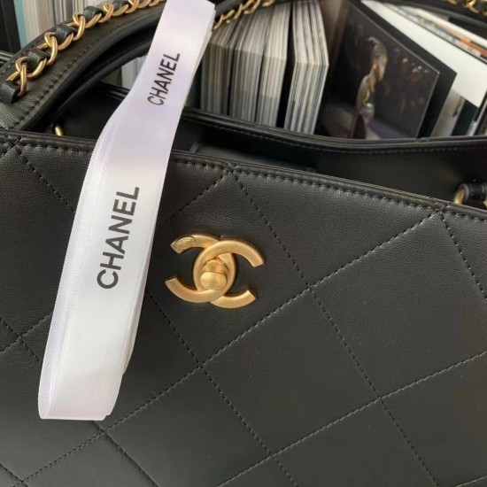 Chanel Shopping Bag Black For Women, Women’s Bags 14.4in/37cm AS3508 B08867 94305