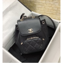 Chanel Small Affinity Backpack Black For Women, Women’s Bags 9.8in/25cm